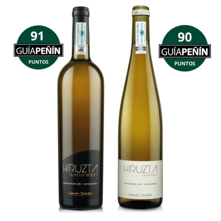 La Guía Peñín vuelve a calificar los txakolis de HIRUZTA como VINOS EXCELENTES