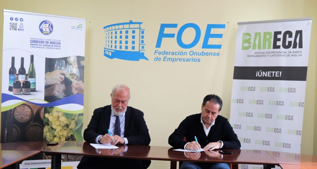 Condado de Huelva firma un acuerdo con BARECA para la promoción de sus vinos y vinagres entre sus asociados