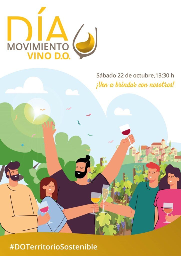 Este Sábado 22 de Octubre, 36 denominaciones de origen de vino celebran el día del movimiento vino D.O. Cartel Dia MVDO 2022 BLANCO 1