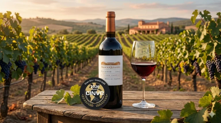 Palacio Quemado conquista el Gran Oro en el Certamen CINVE 2026 con su Vino Tinto Crianza 2023